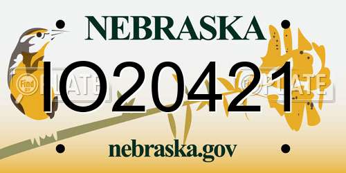 IO20421 Nebraska License Plate