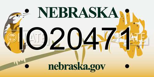 IO20471 Nebraska License Plate
