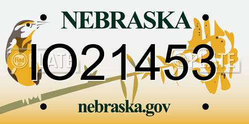 IO21453 Nebraska License Plate