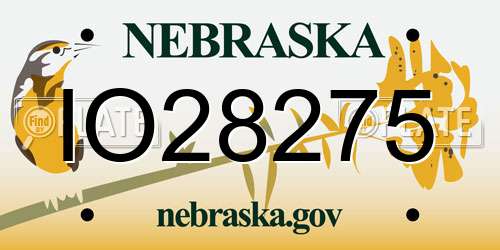 IO28275 Nebraska License Plate