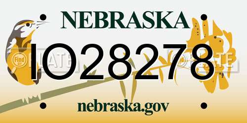 IO28278 Nebraska License Plate