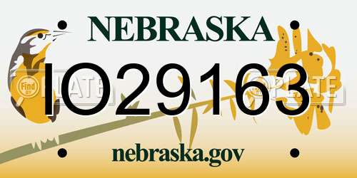 IO29163 Nebraska License Plate