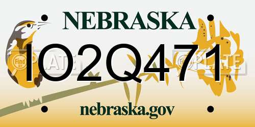 IO2Q471 Nebraska License Plate