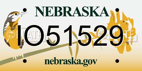 IO51529 Nebraska License Plate