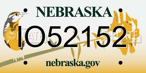 IO52152 Nebraska License Plate
