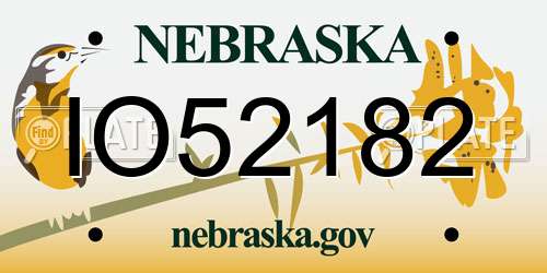 IO52182 Nebraska License Plate