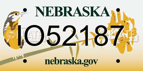 IO52187 Nebraska License Plate