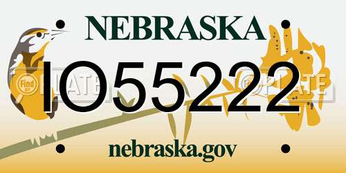 IO55222 Nebraska License Plate