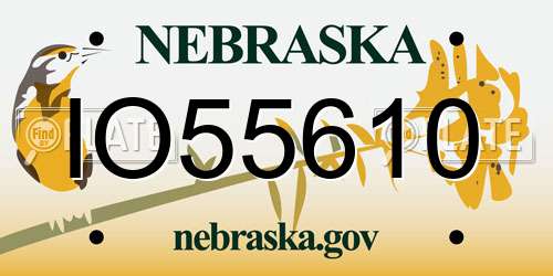 IO55610 Nebraska License Plate