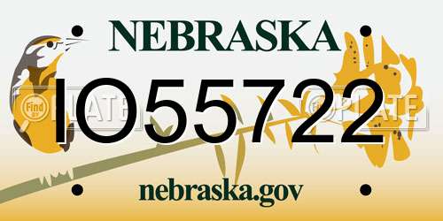 IO55722 Nebraska License Plate