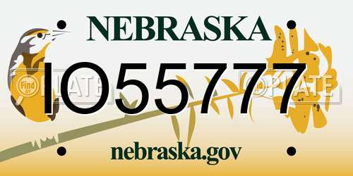 IO55777 Nebraska License Plate
