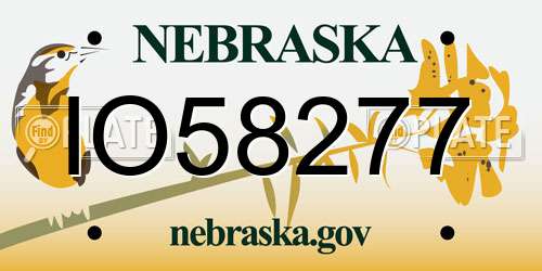 IO58277 Nebraska License Plate