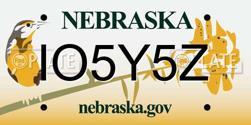 IO5Y5Z Nebraska License Plate