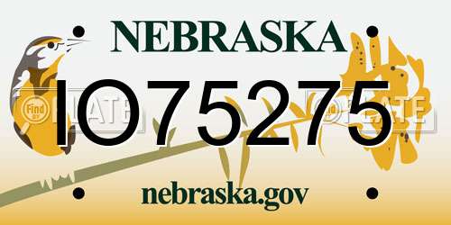 IO75275 Nebraska License Plate
