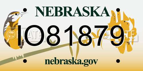 IO81879 Nebraska License Plate