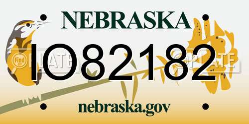 IO82182 Nebraska License Plate