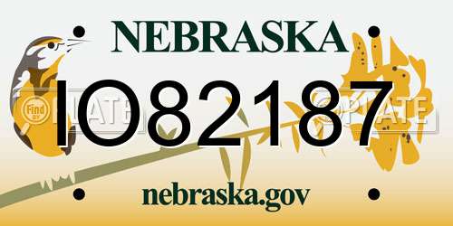 IO82187 Nebraska License Plate