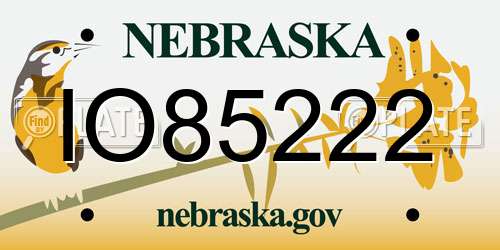 IO85222 Nebraska License Plate