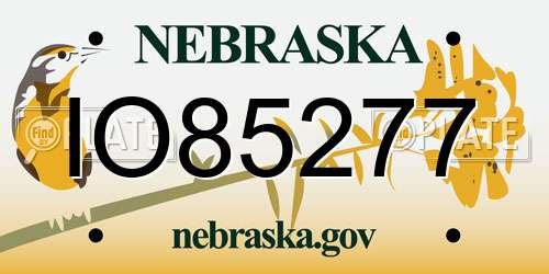 IO85277 Nebraska License Plate