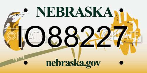 IO88227 Nebraska License Plate