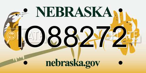 IO88272 Nebraska License Plate