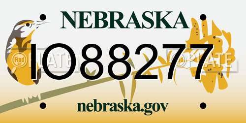 IO88277 Nebraska License Plate