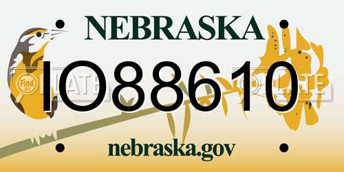 IO88610 Nebraska License Plate