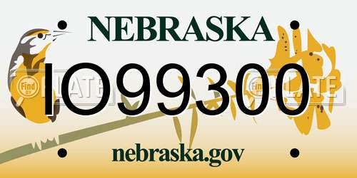 IO99300 Nebraska License Plate