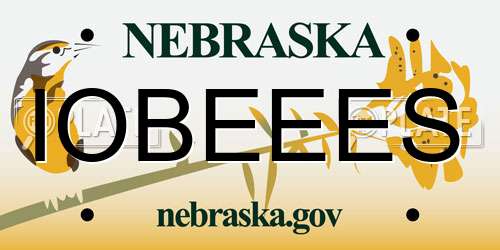 IOBEEES Nebraska License Plate