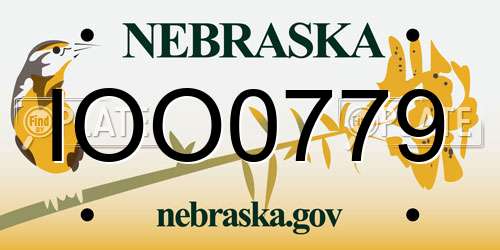 IOO0779 Nebraska License Plate