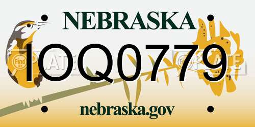 IOQ0779 Nebraska License Plate