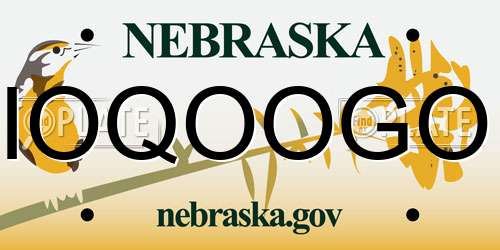 IOQOOGO Nebraska License Plate