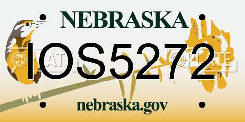 IOS5272 Nebraska License Plate