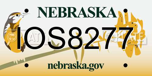 IOS8277 Nebraska License Plate