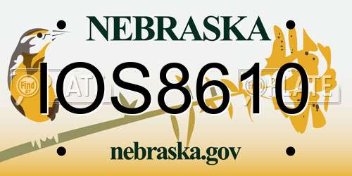 IOS8610 Nebraska License Plate