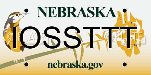 IOSSTTT Nebraska License Plate