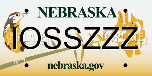 IOSSZZZ Nebraska License Plate