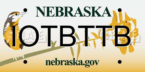 IOTBTTB Nebraska License Plate