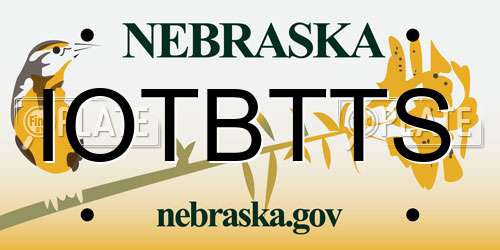 IOTBTTS Nebraska License Plate