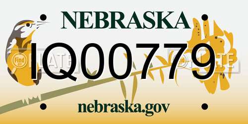 IQ00779 Nebraska License Plate