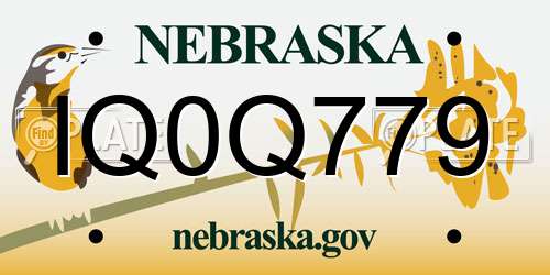 IQ0Q779 Nebraska License Plate