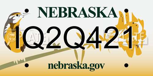 IQ2Q421 Nebraska License Plate