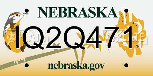 IQ2Q471 Nebraska License Plate