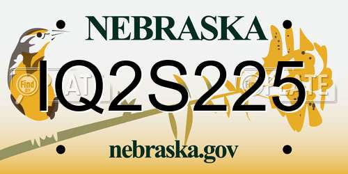 IQ2S225 Nebraska License Plate