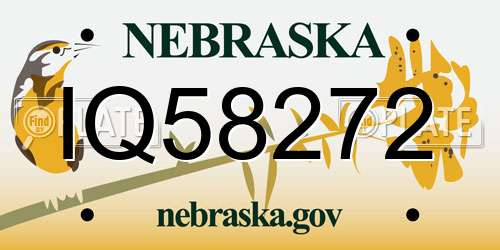 IQ58272 Nebraska License Plate