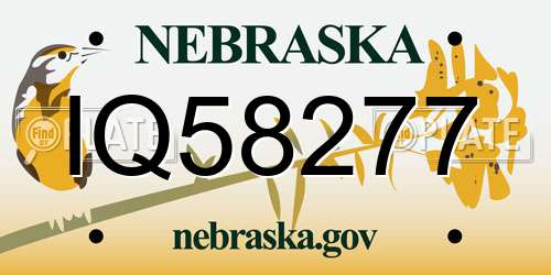 IQ58277 Nebraska License Plate