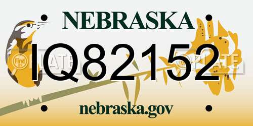 IQ82152 Nebraska License Plate
