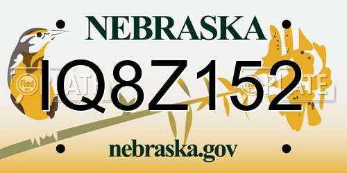 IQ8Z152 Nebraska License Plate