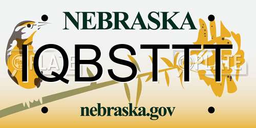 IQBSTTT Nebraska License Plate