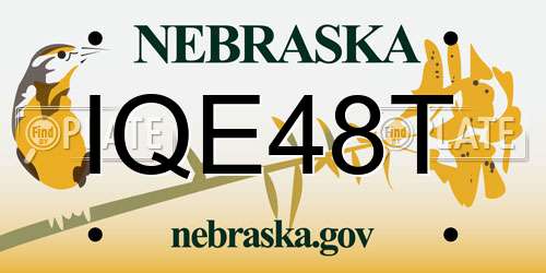 IQE48T Nebraska License Plate